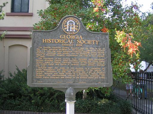Georgia Historical Society Founded 1839 GHM 025-13